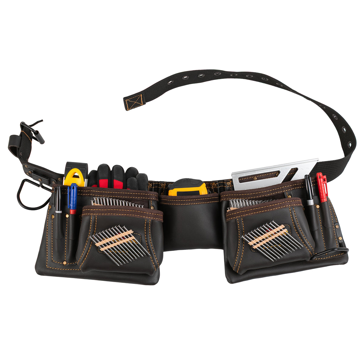 MagnoGrip Oil Tanned Leather Carpenter Apron