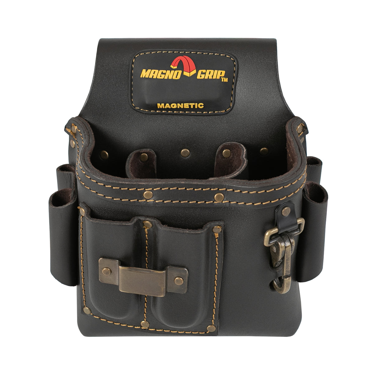 MagnoGrip Oil Tanned Leather Electrician Pouch