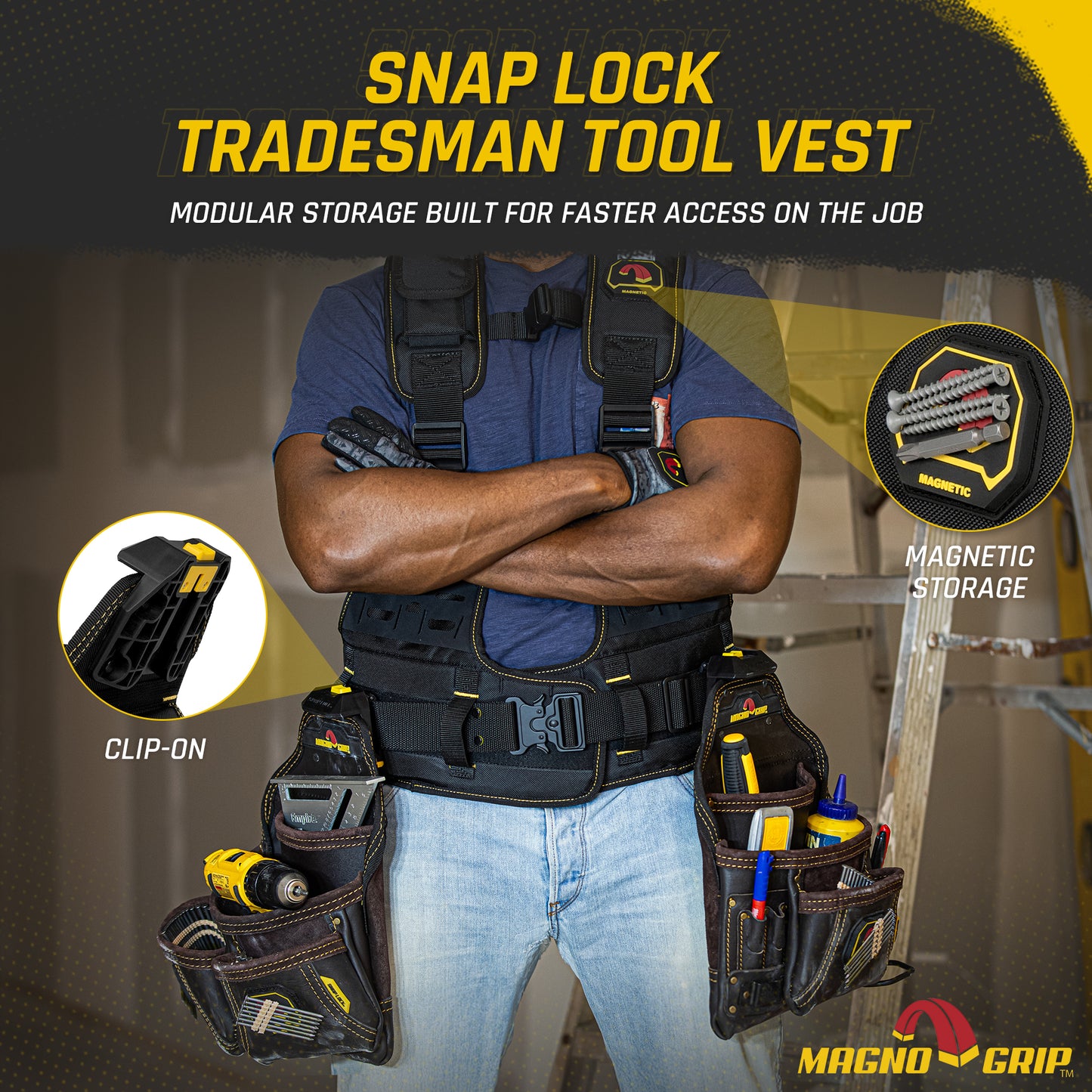 MagnoGrip Snap Lock Tradesman Tool Vest