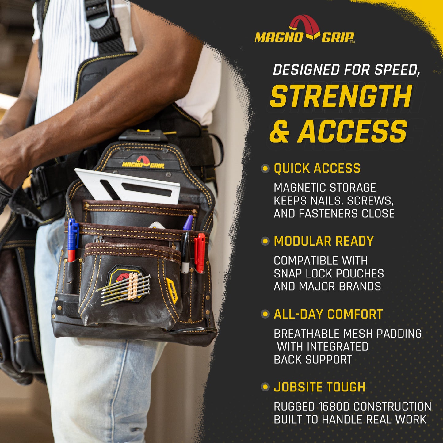MagnoGrip Snap Lock Tradesman Tool Vest