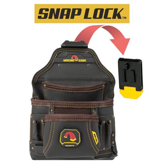 MagnoGrip Snap Lock Oil Tanned Leather Contractor Pouch