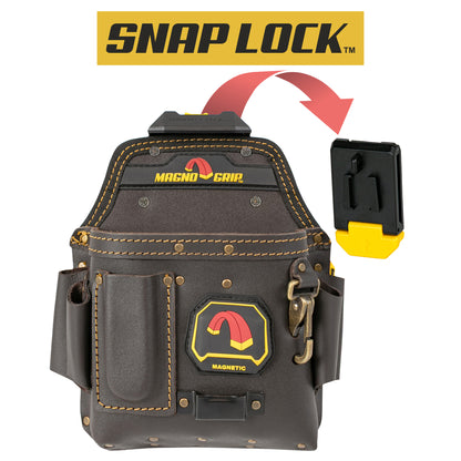 MagnoGrip Snap Lock Oil Tanned Leather Electrician Pouch