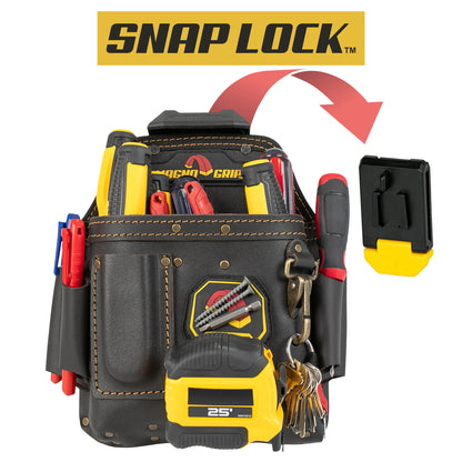 MagnoGrip Snap Lock Oil Tanned Leather Electrician Pouch