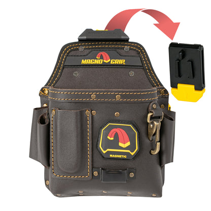 MagnoGrip Snap Lock Oil Tanned Leather Electrician Pouch
