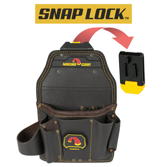MagnoGrip Snap Lock Oil Tanned Leather Utility Pouch