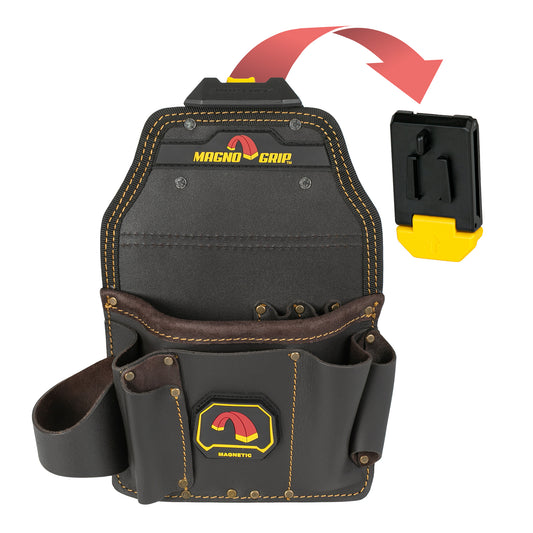 MagnoGrip Snap Lock Oil Tanned Leather Utility Pouch