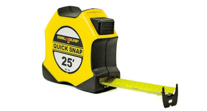 MagnoGrip Quick Snap 25' Magnetic Tape Measure with Universal Holder