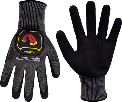 MagnoGrip Level 5 Impact Cut Resistant Work Glove with Integrated Magnetic Storage