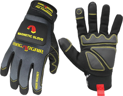 MagnoGrip Pro FingerGrip Work Glove with Integrated Magnetic Storage