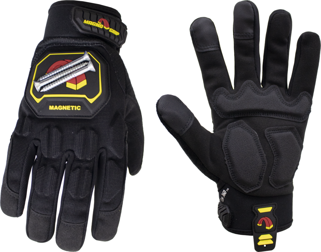 MagnoGrip Pro Impact Glove with Magnetic Storage in Color Black