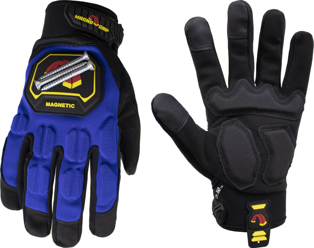 MagnoGrip Pro Impact Glove with Magnetic Storage in color Blue