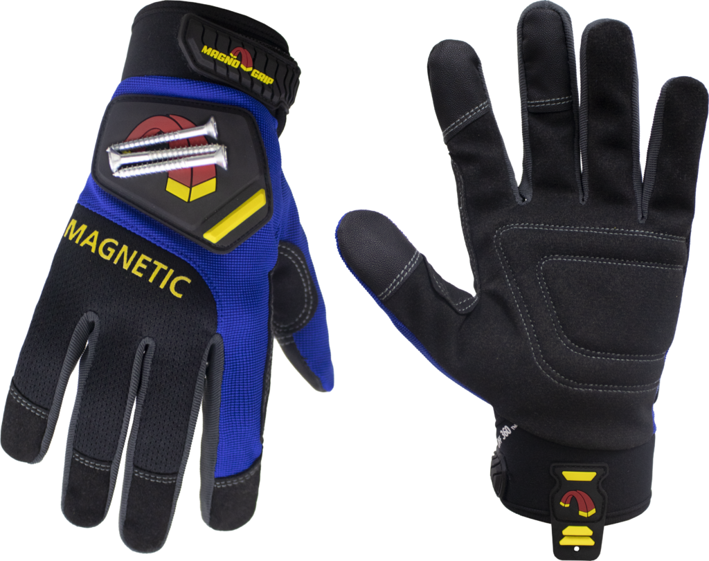 MagnoGrip Pro Performance Glove with Magnetic Storage in Blue color