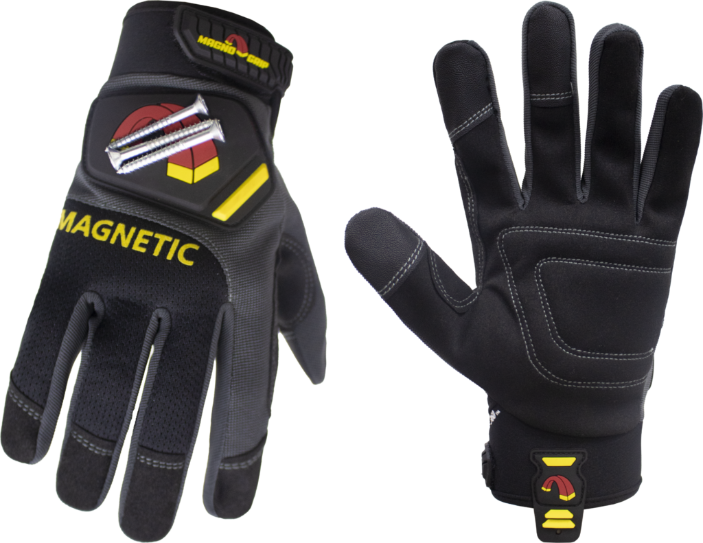 MagnoGrip Pro Performance Glove with Magnetic Storage in Platinum Gray color