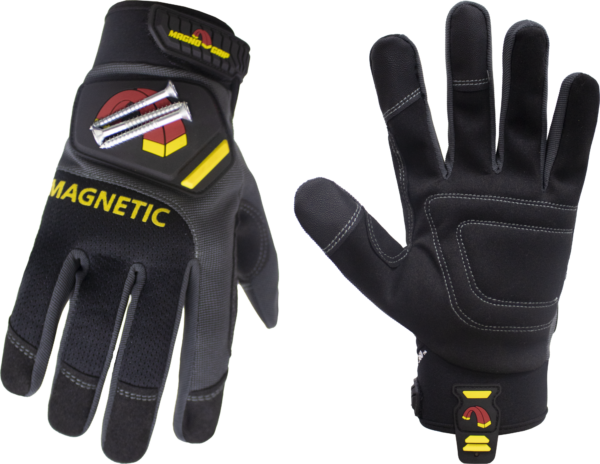 MagnoGrip Pro Performance Glove with Magnetic Storage in Platinum Gray color